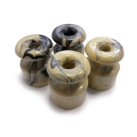 Нажмите для увеличения Изолятор пластиковый с фаской для самореза серии Царский Стиль о/у D20хH24, цвет Черный мрамор