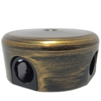 Нажмите для увеличения Коробка распределительная №2 - d110, пластик Bironi В1-522-25-К, цвет Бронза (в комплекте 4 сальника)