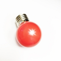 Нажмите для увеличения Лампа светодиодная 2Вт.G45 Е-27 форма шар матовая красная