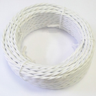 Нажмите для увеличения Провод ретро витой в декоративной оплетке 2х1,5мм2 Белый "Царский Стиль" RS-11-01. Ретро монтаж.