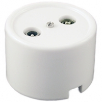 Нажмите для увеличения Ретро TV розетка Bironi, пластиковая оконечная. Цвет: белый