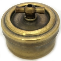 Нажмите для увеличения Выключатель поворотный, 1кл, проходной, металл, цвет Бронза